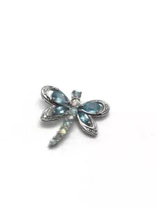 14K White Gold Dragonfly Pendant Topaz Wings Opal Body 2.8 grams (NJL022874) - Picture 1 of 4