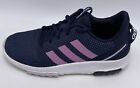 Adidas Sz 5 Womens Cloudfoam Sneakers Shoes Casual Navy Lace Up Euc