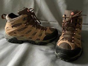 Merrell Moab 2 Mid Waterproof Hiking Boots Earth Brown Men’s 9 EXC - Picture 1 of 11