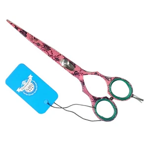 Xcellence Professional Barber Hair Cutting Scissors Shears Pink / Black 6.5" - Picture 1 of 6