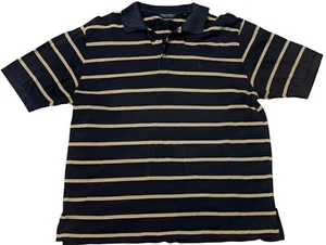 Polo Ralph Lauren Golf Polo Mens XL Striped Navy Cotton Small Pony Rugby Shirt - Picture 1 of 13