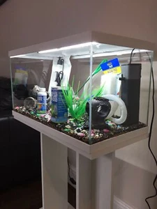 **BRAND NEW** Fish Tank Aquarium & Optional Stand: Heater, Filter & More Include - Picture 1 of 28