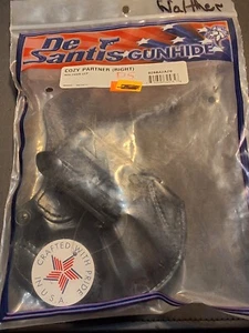 DE SANTIS COZY PARTNER BLACK LEATHER HOLSTER FOR WALTHER CCP RIGHT HAND NEW - Picture 1 of 6