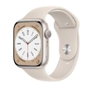 APPLE WATCH SÉRIE 8 GPS 45mm BOÎTIER EN ALUMINIUM GALAXIE BRACELET SPORT BAND - Photo 1/5