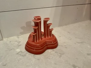 Fiestaware Retired Persimmon Pyramid Tripod Candle Holder - Picture 1 of 5
