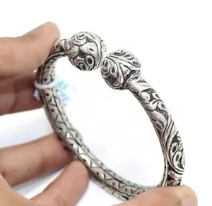 Brazalete Spring Twist Kada Plata Esterlina 925 Mujeres Hombres Unisex Hecho a Mano F245 - Imagen 1 de 7