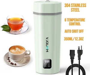 Tragbarer Reise-Wasserkocher, 350 ml/12,3 Unzen kleiner Mini-Warmwasserboiler - Bild 1 von 8