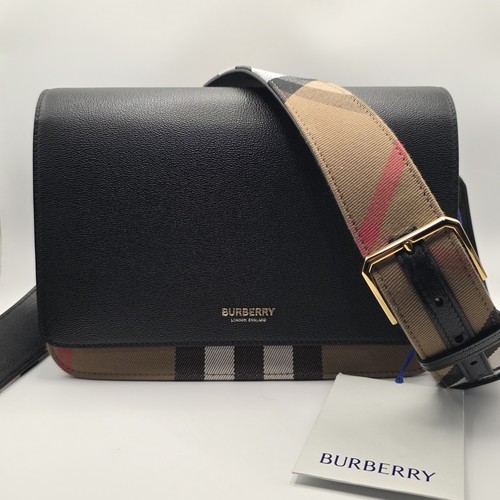 AUTENTICA borsa a tracolla Burberry donna Mackford tela pelle 8084025 prezzo al pubblico consigliato $1790