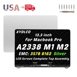 for Macbook Pro 13.3" M1 2020 A2338 EMC 3578 True Tone LCD Screen Display Silver - Picture 1 of 5