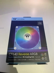 Blue Thermaltake CT140 EX Reverse ARGB Sync 94.95 CFM 140 mm Fans 2-Pack - Photo 1/2