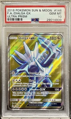 2018 Pokemon Sun & Moon Ultra Prism Dialga GX Ultra Rare 146/156 PSA 10 GEM MINT - Image 1 of 2