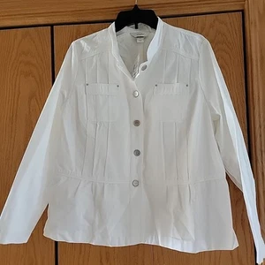 New CJ Banks Dress Jacket Women's Size X White NEW - Bild 1 von 3