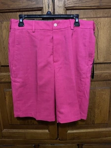 Pantalones Cortos de Golf Walter Hagen 11 Para Hombres Rosa Oscuro Nuevos con Etiquetas Talla 32 Poliéster - Imagen 1 de 7