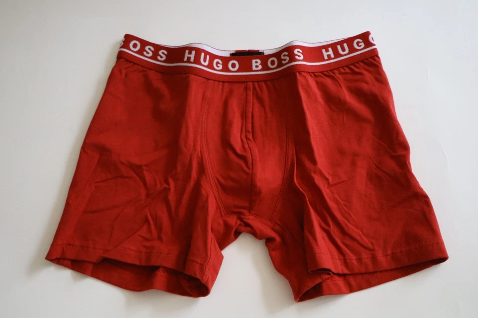 NEW Hugo Boss Men's Cotton Stretch Boxer Briefs - Red - Medium - Image 1 of 1