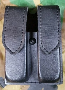 SAFARILAND 77 16 15 SIG 227 DOUBLE MAGAZINE POUCH BLACK KYDEX WITH SNAPS - Picture 1 of 5
