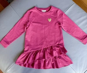 Vertbaudet Sweatshirt Dress Girls Size 5 Fleece Pink - Picture 1 of 5
