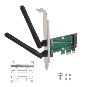 Carte Sans Fil WiFi Adaptateur PCI-E Express Vers PCI-E avec 2 Antennes Ex6117 - Photo 1/7