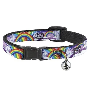 Cat Collar Breakaway Unicorns in Rainbows Sparkles Purple 8 to 12 Inches 0.5 ... - Picture 1 of 4