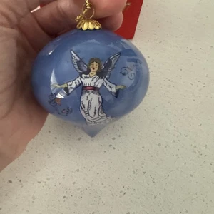 Handbemalter Weihnachtsschmuck aus Glas Engel Hoytid Vintage - Bild 1 von 6