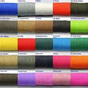 5m 15m 30m Paracord 550lb color selection parachute line parachute cord DE4 - Picture 1 of 27