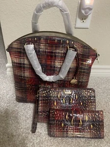 ⚡️Brahmin Large Duxberry Handbag, Wristlet & Wallet ~ GENUINE LEATHER⚡️ - Picture 1 of 3