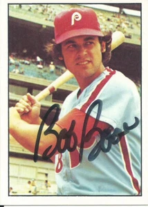 BOB BOONE PHILLIES 4X ALL STAR 7X GOLD GLOVE SSPC SIGNED AUTOGRAPH CARD #471 - Picture 1 of 1