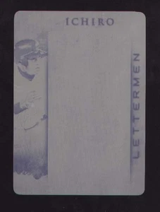 2013 LEAF ICHIRO IMMORTALS LETTERMAN BLACK PRINTING PLATE 1/1 - Picture 1 of 2