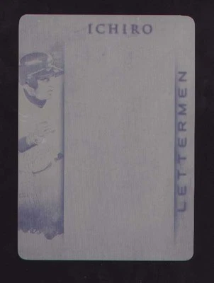 2013 LEAF ICHIRO IMMORTALS LETTERMAN BLACK PRINTING PLATE 1/1 - Image 1 of 2