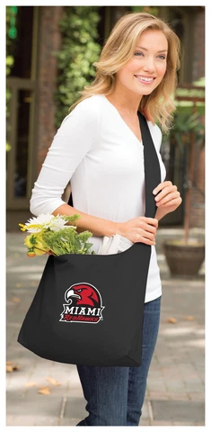 Miami RedHawks COOL BLACK Sling Cotton Tote Bag Cover