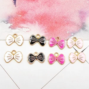 20Pcs Enamel Bow Charm 11x15mm Mini Size Pendant Bracelet Earring DIY Accessory - Picture 1 of 21