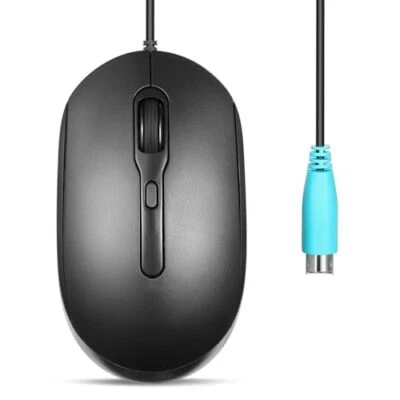 PERIMICE-222PB Wired PS/2 Optical Mouse - Long 5.9 Ft Cable - Optical 1200/16... - Image 1 of 4