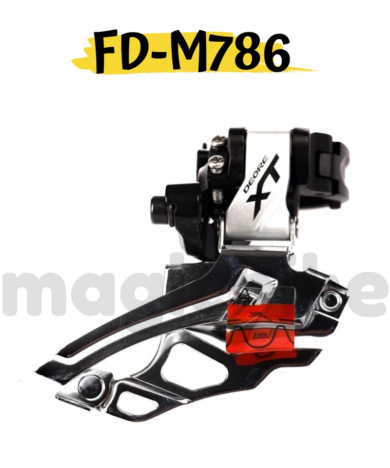Shimano XT M786 2X10 Front Derailleur Silver (31.8mm Clamp) New - Image 1 of 1