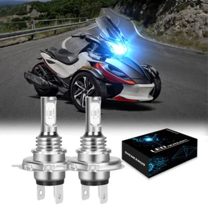 100W For Can-Am Spyder ST-S SE5 2013-2015 2016 LED Headlight H4 9003 8000k Bulbs - Picture 1 of 11