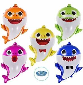Baby Shark Balloons 26" Happy Birthday Banner Party Decorations
