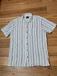 Rip Curl Shirt Collar Men Shirt Short Sleeve Button Up Free Postage - Picture 1 of 8