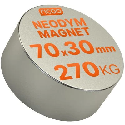 Calamita al neodimio negozio magneti al neodimio magneti permanenti NdFeB acquista magnete 70x30 - Immagine 1 di 4