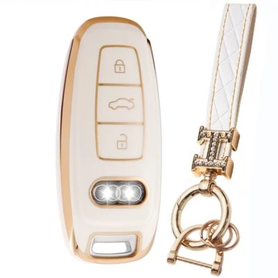Подходит для Audi A6 Q7 A8 E-tron 3 кнопки Smart дистанционный брелок термополиуретановый чехол - Изображение 1 из 4