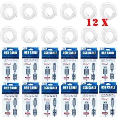 12 PACK High Speed USB-C Type-C 3.1 Data Sync Charger Charging Cable Cord For S8 - Image 1 of 4