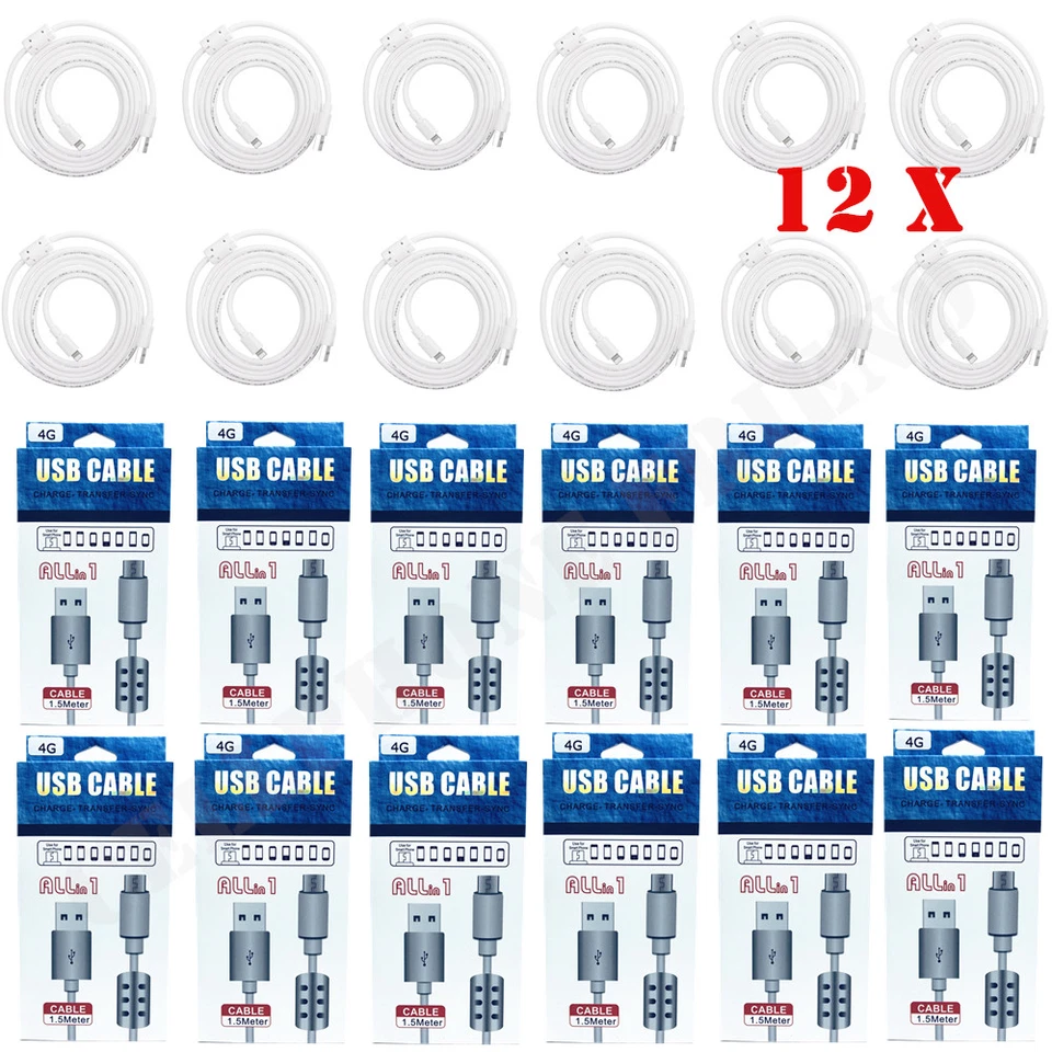 12 PACK High Speed USB-C Type-C 3.1 Data Sync Charger Charging Cable Cord For S8 - Image 1 of 4