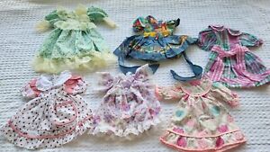 vintage Doll Clothes lot Floral dress Fit dolls from 12" to 15" Baby doll