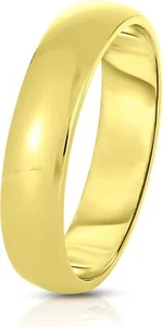 Floreo 14k Yellow Gold 6mm Lite Comfort Fit Wedding Band, Sizes 6-12 - Picture 1 of 5