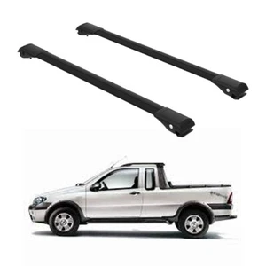Roof Rack Cross Bars Set to fit Fiat Strada Adventure Since 2006 Black set - Picture 1 of 20
