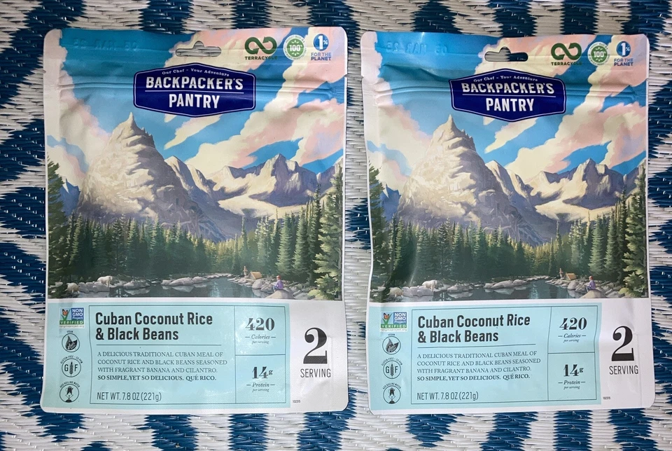 Backpacker's Pantry Cuban Coconut Black Beans and Rice 2 - 13oz Servings