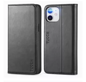 Funda billetera Tuuch para iPhone 12/12Pro 6.1 pulgadas, cubierta folio abatible con ranura para tarjetas, nueva - Imagen 1 de 6