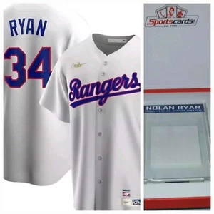 🔥NOLAN RYAN🔥1992-93 Sportscards.com RANGERS GAME USED JUMBO JERSEY Swatch HOF - Picture 1 of 3