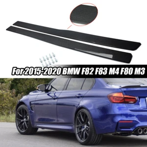 Carbon Fiber Side Skirt Extension Rocker Panel Lip For BMW F80 M3 F82 M4 15-20 - Imagen 1 de 9