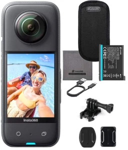Insta360 X3 72MP Waterproof 5.7K 360° VR AI Action Helmet Camera + Helmet Mount - Picture 1 of 6