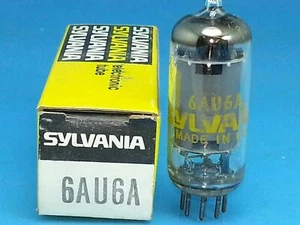 SYLVANIA 6AU6 A TUBE SUPER SWEET SINGLE NOS NIB ORIGINAL BOX - Picture 1 of 3