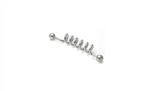 1 14g Spiral Industrial Barbell Ear Ring Surgical Steel 316L Sexy Christmas Gift - Picture 1 of 3