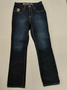 Cruel Girl Vintage Dark Blue 100% Cotton Faded Bootcut Jeans Size 7 Juniors - Picture 1 of 8